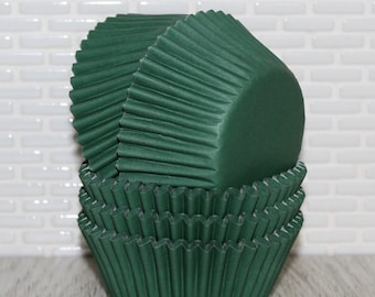 Dark Green Cupcake Liners (Qty 45) Green Cupcake Liners, Green Baking Cups, Green Cupcake Papers, Green Cupcake Wrappers, Green Muffin Cups