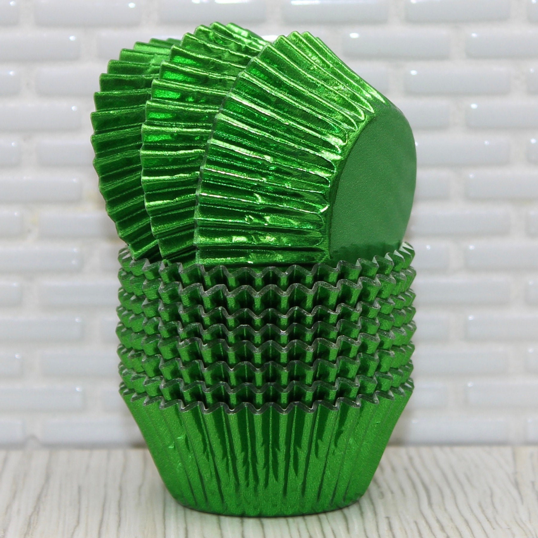 50pcs Cupcake Liners Green