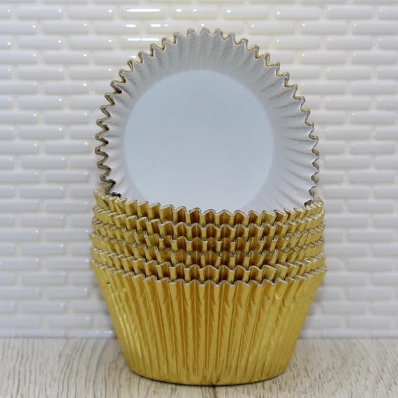 Silver Foil Jumbo Cupcake Liners (qty 30) Jumbo Gold Greaseproof