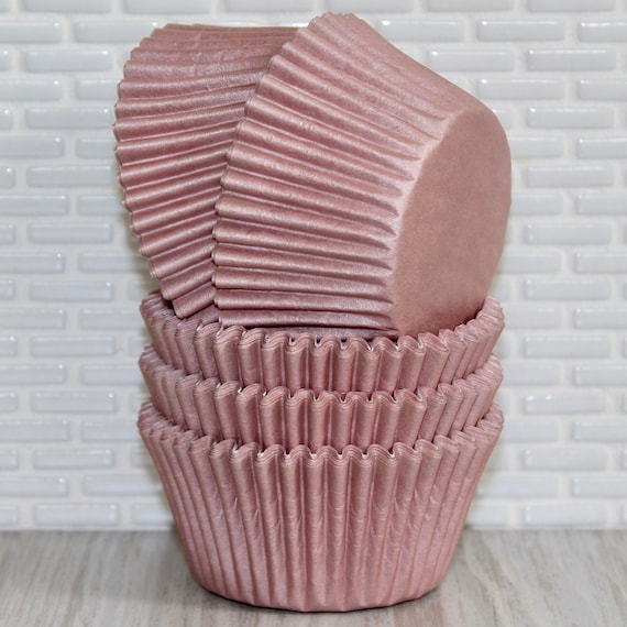 Rose Gold Heavy Duty Cupcake Liners (qty 48) Rose Gold Baking Cups