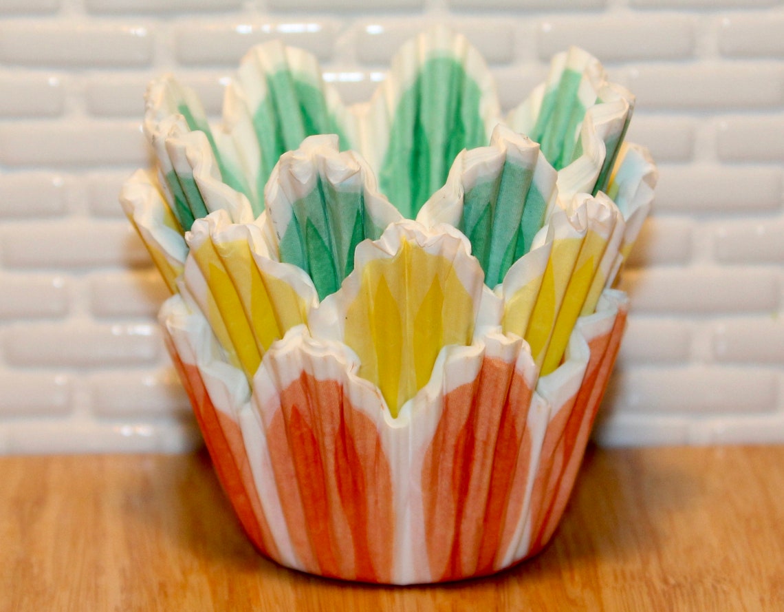Mini Tulip Cupcake Liners 75 Qty Mini Yellow Cupcake Liners Etsy