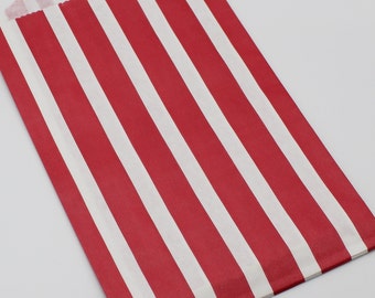 Red Striped Favor Bags 5" X 7.5" (Qty 10) Red Gift Bags, Red Striped Treat Bags, Red Favor Bags, Red Striped Bags, Treat Bags, Wedding Bags