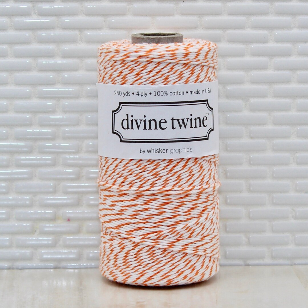 Orange Bakery Twine by Divine Twine 240 Yd Roll Orange Invitation Twine