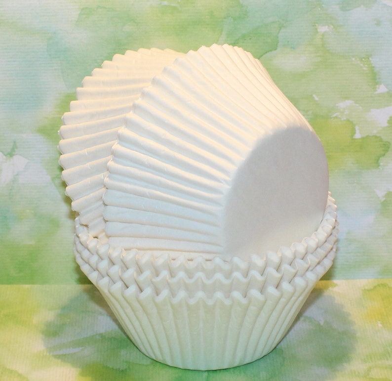 Jumbo White Cupcake Liners Qty 30 Jumbo White Muffin Cup Etsy