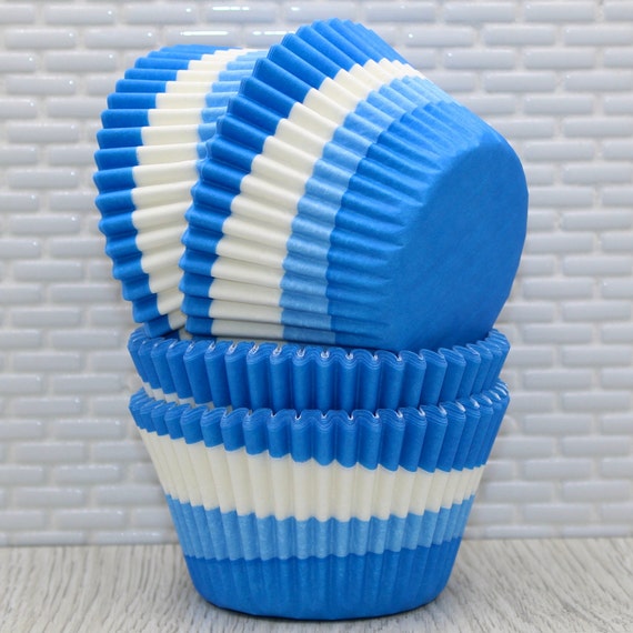 Jumbo Blue Swirl Heavy Duty Cupcake Liners 20 Qtyjumbo Blue Swirl  Greaseproof Muffin Cups, Jumbo Blue Baking Cup, Jumbo Blue Cupcake Paper 