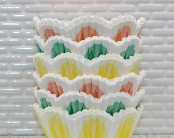 Pastel Tulip Shaped Cupcake Liners  (75 Qty) Tulip Cupcake Liners, Tulip Baking Cups, Cupcake Liners Baking Cups, Muffin Cups