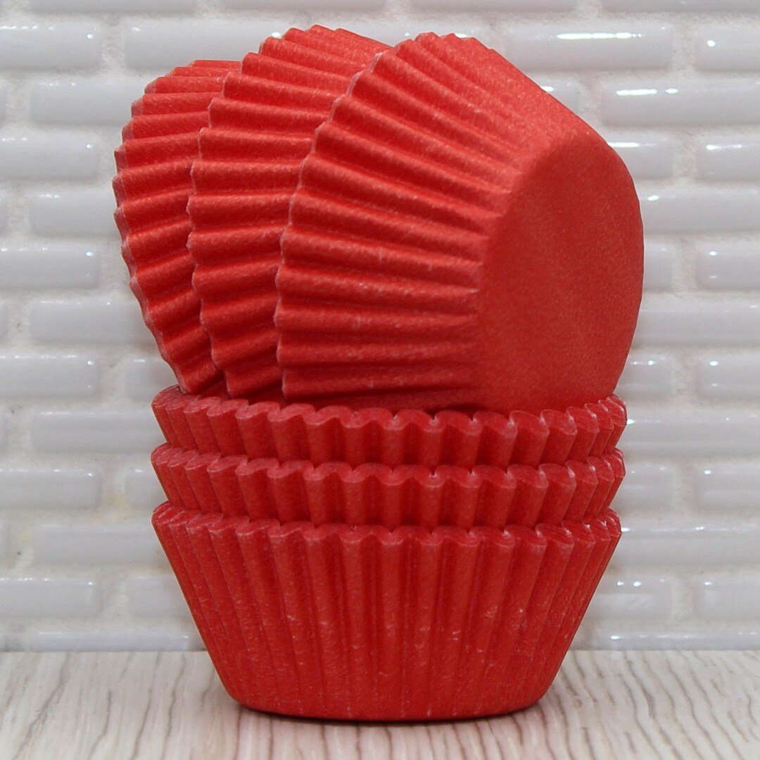 Mini Red Cupcake Liner qty 50 Mini Red Baking Cups Mini Etsy