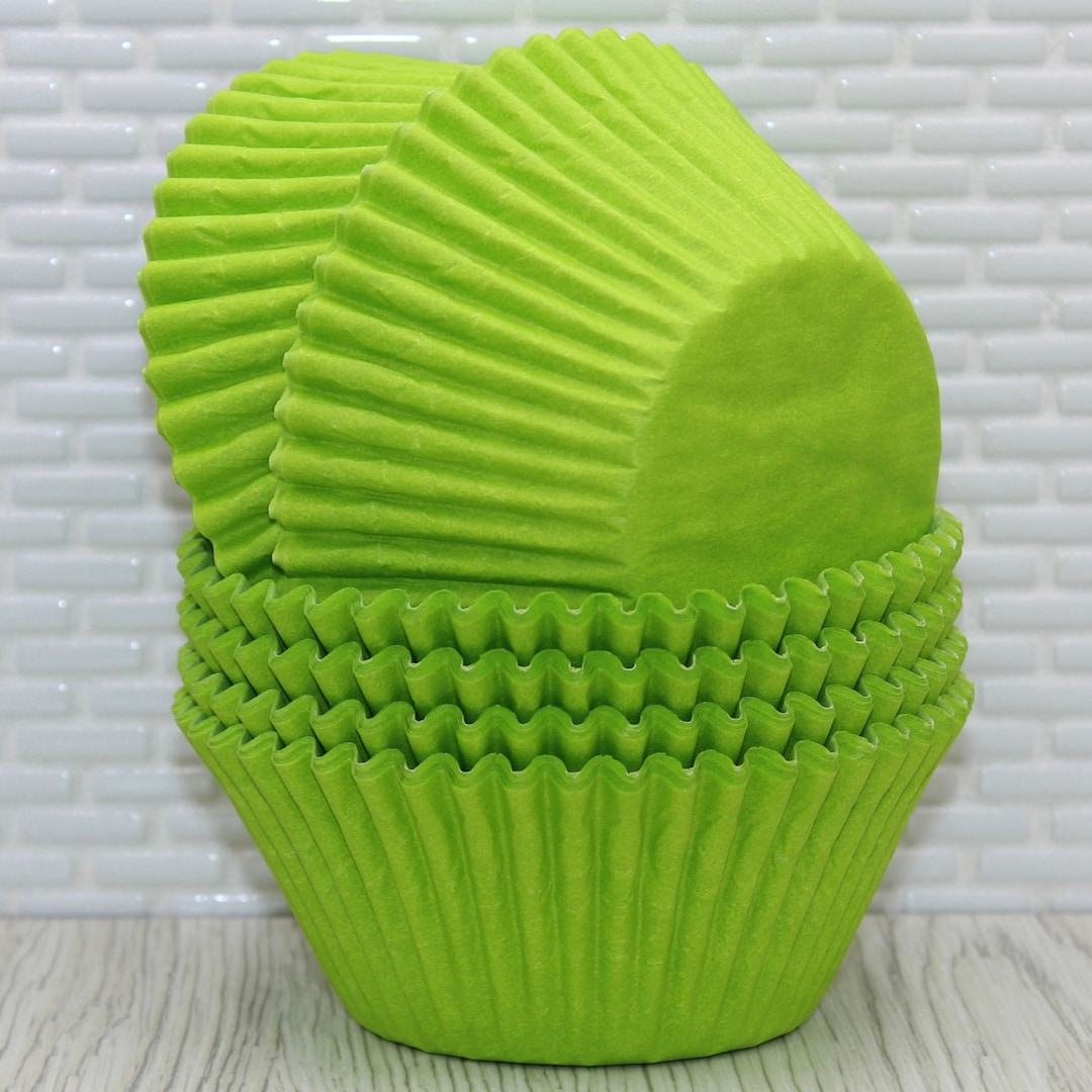 Jumbo Lime Green Cupcake Liners qty 30 Jumbo Lime Green Greaseproof