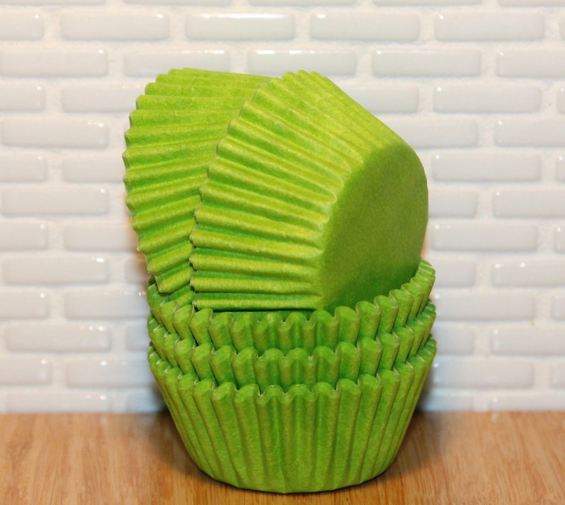 Mini Lime Green Cupcake Liners qty 50 Mini Lime Green Baking Etsy
