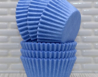 Mini Light Blue Cupcake Liners (Qty 50) Mini Light Blue Baking Cups, Mini Blue Cupcake Wrappers, Mini Blue Cupcake Papers, Blue Candy Cups