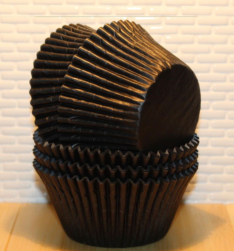 Jumbo Black Cupcake Liners Qty 30 Jumbo Black Baking Cups Etsy