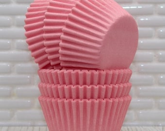 Mini Pastel Pink Cupcake Liners  (Qty 50)  Mini Pastel Pink Baking Cups, Mini Pink Cupcake Wrappers, Mini Pink Cupcake Papers, Cupcake Liner