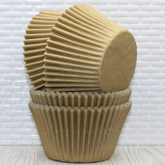 BULK Jumbo Gold Heavy Duty Cupcake Liners qty 220 Jumbo Gold 