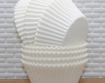 White Cupcake Liners (Qty 45) White Baking Cups, White Muffin Cups, White Cupcake Wrappers, Cupcake Liners, Cupcake Wrappers, Baking Cups