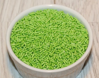 Lime Green Jimmie Sprinkles  (4 oz) Lime Green Sprinkles, Jimmie Sprinkles, Green Sprinkles, Lime Green Cupcake Sprinkle, Ice Cream Sprinkle