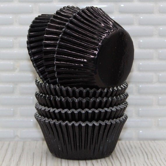 Black mini cupcake liners hotsell