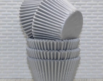 Silver Jumbo Heavy Duty Cupcake Liners (Qty 20) Silver Jumbo Greaseproof Muffin Cups