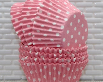 Light Pink Polka Dot Cupcake Liners (45 Qty) Pink Polka Dot Baking Cups, Pink Cupcake Papers, Pink Cupcake Wrappers, Pink Baking Cups