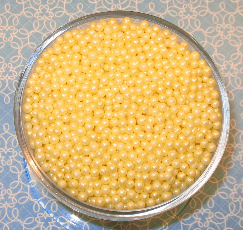 Edible Yellow Pearls 3 oz