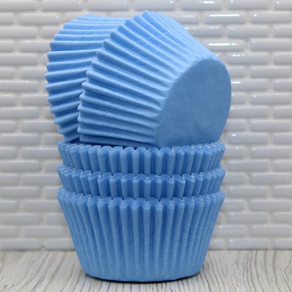 Pastel Blue Designer Heavy Duty Cupcake Liners (qty 32) Pastel