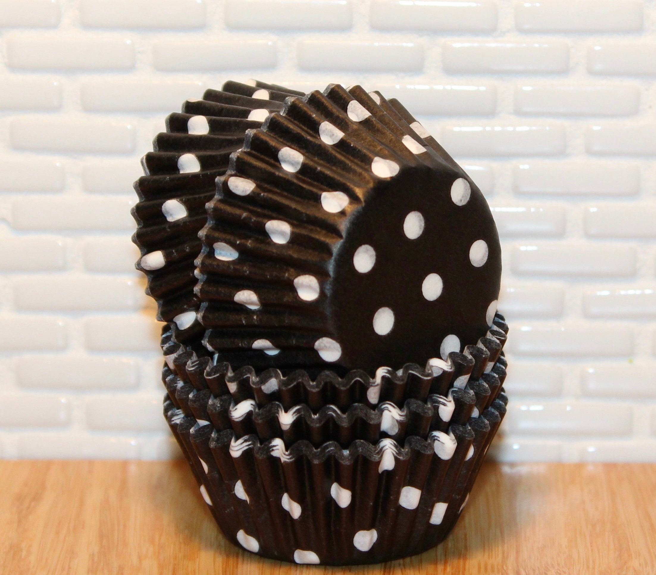 Mini Black Cupcake Liners Qty 50 Mini Black Baking Cups Etsy