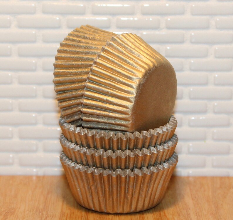 Designer MINI Gold Sheen Heavy Duty Cupcake Liners 50 Mini Etsy