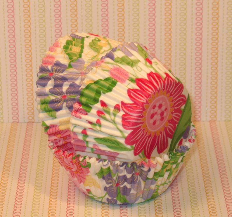 Pastel Stripe Muffin Cup Pink Stripe Cupcake Liners Spring Stripe Cupcake Liners Pastel Stripe Cupcake Liners Qty 40 Stripe Baking Cup