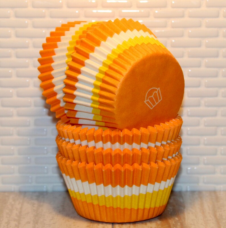 Orange & Yellow Swirl Cupcake Liners 45 Qty Orange Swirl Etsy