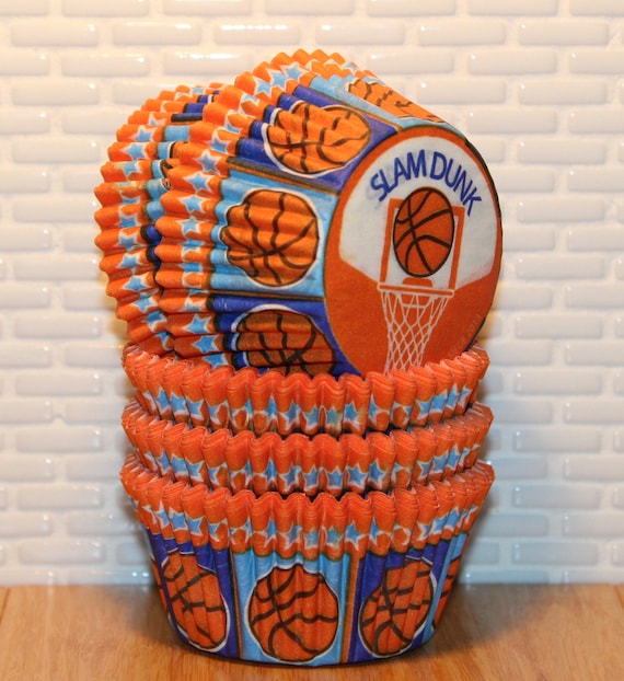 Basketball Heavy Duty Cupcake Liners qty 32 Basketball Etsy