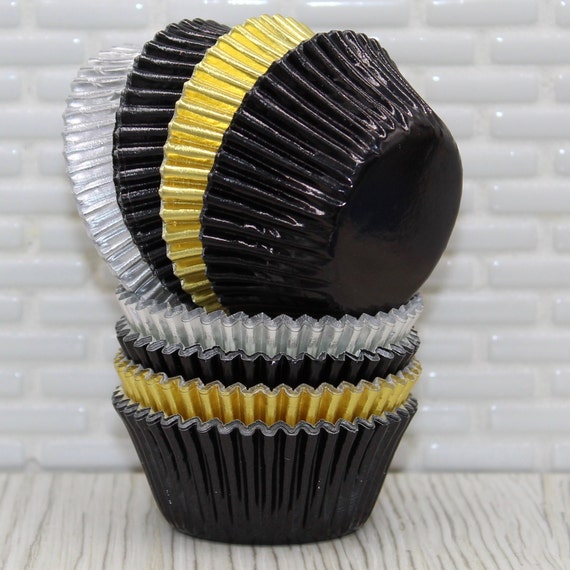 Black mini cupcake liners hotsell