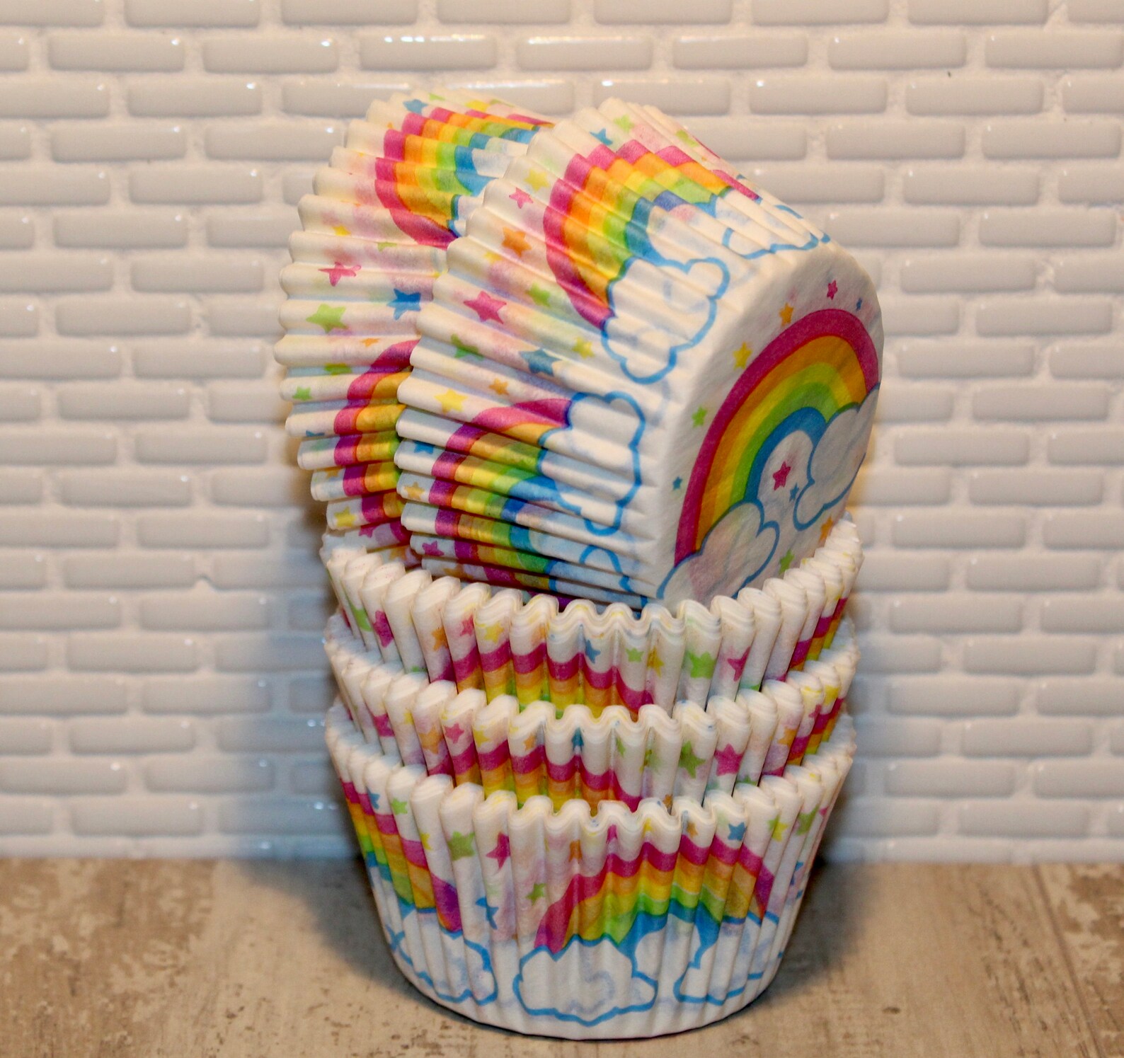 Rainbow Heavy Duty Cupcake Liners qty 32 Rainbow Cupcake Etsy