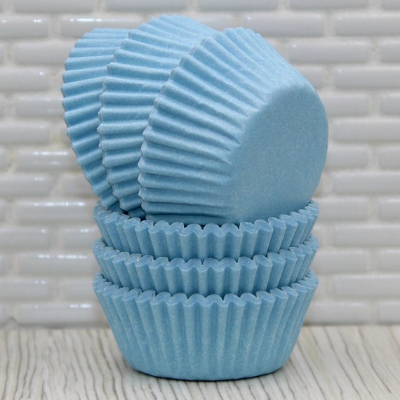 BULK Mini Pastel Blue Heavy Duty Cupcake Liners qty 510 Mini Pastel Blue Baking Cups Mini Blue Cupcake Liners Mini Blue Baking Cups Etsy