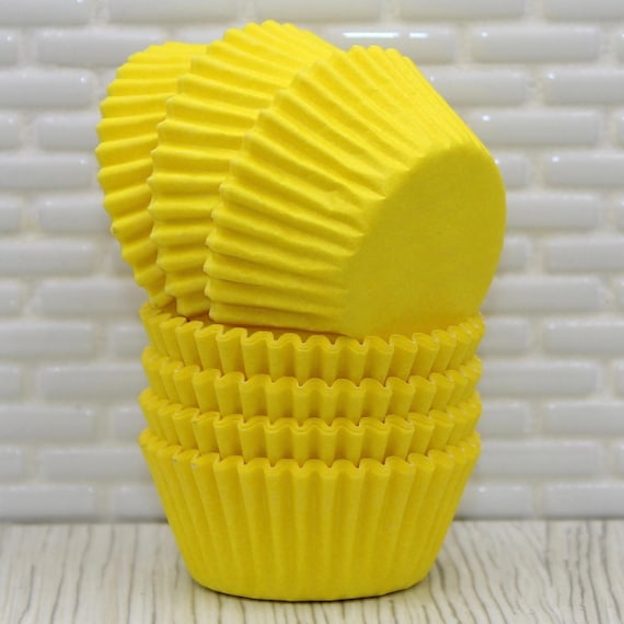 Mini Yellow Cupcake Liners qty 50 Mini Yellow Baking Cups Mini Yellow Cupcake Wrappers Mini Yellow Cupcake Papers Yellow Candy Cups Etsy Canada