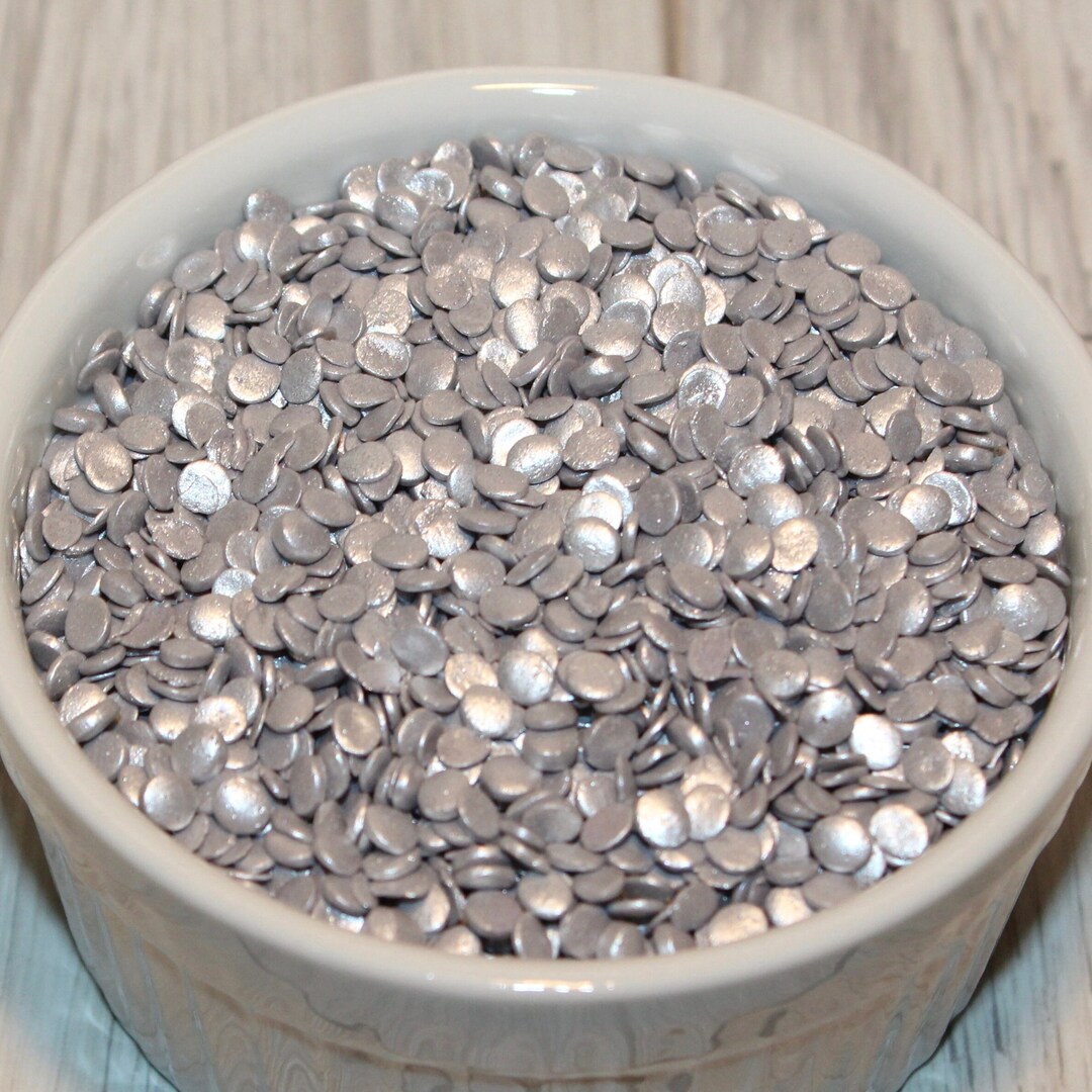 Slivergradient Sprinkle Edible Silver Confetti Sprinkle (4 Oz) Silver Cupcake Decoration ...