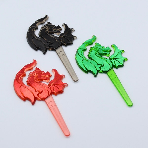 Dragon Cupcake Picks (Qty 12) Dragon Cupcake Decorations, Dragon Cupcake Toppers, Dragon Cupcake Pick Decorations, Dragon Party Supplies