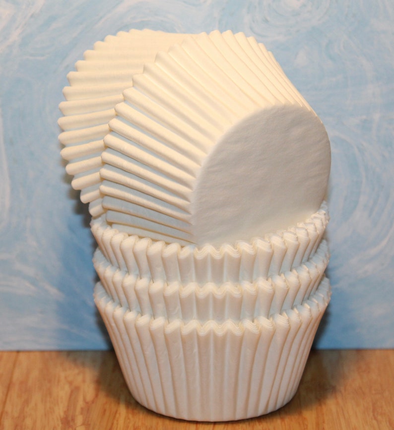 Designer White Heavy Duty Cupcake Liners qty 32 White Heavy Etsy