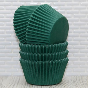 Forest Green Heavy Duty Cupcake Liners (Qty 32) Green Baking Cups, Green Cupcake Papers, Green Cupcake Wrappers, Green Cupcake Supplies