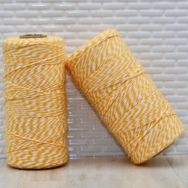 Lemon Bakery Twine By The Twinery (1 Roll) Yellow Stationary Twine, Yellow Invitation Twine, Yellow Twine, Yellow Cotton Craft Twine,