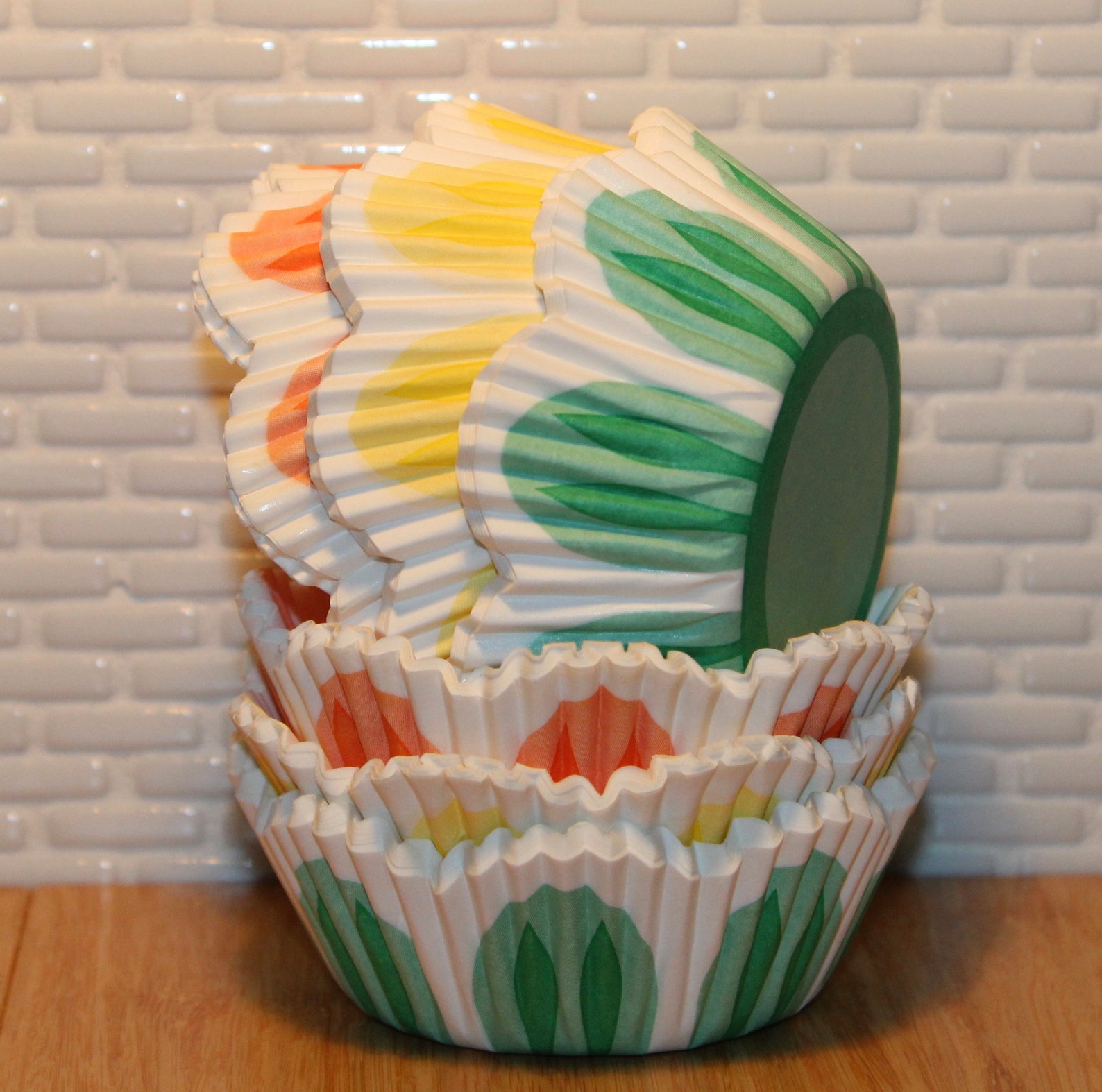 Pastel Tulip Shaped Cupcake Liners 75 Qty Tulip Cupcake Etsy