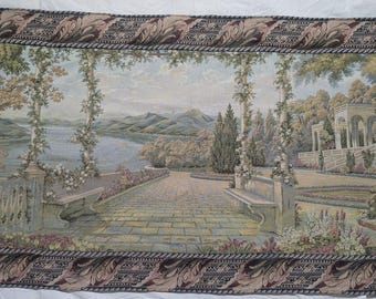 Tapiz vintage: Jardín francés, decoración de pared de gran tamaño