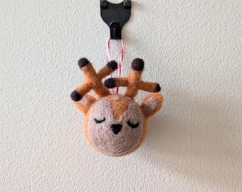 Reindeer Bauble - Christmas felt hanging decoration