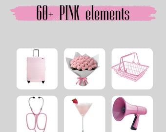 60+ Elements  (PINK)