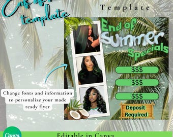 End of summer sale flyer  ( Tropical)   | Editable Template