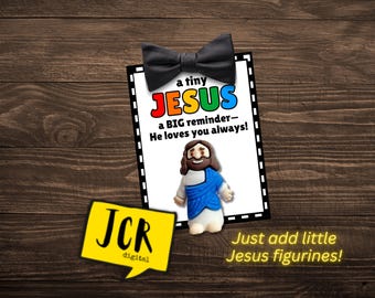 Little JESUS tag- Church handout- Religious tag- Christian printable-faith based tag- Jesus figurines