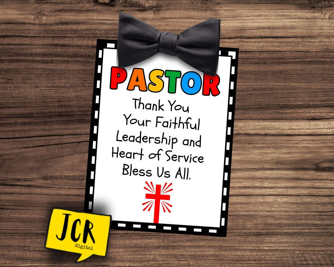 Pastor Appreciation Tag- Church Handout- Religious Tag- Christian ...