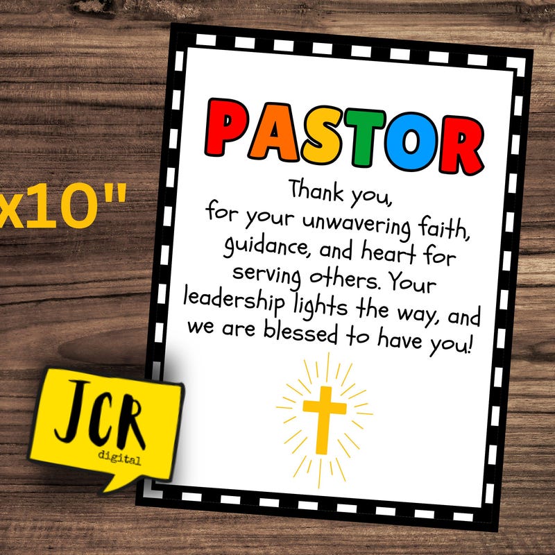 Pastor Appreciation Sign - Etsy