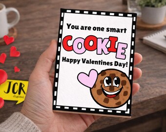Cookie Valentine Cards: Classroom Handout Printables (Digital Download)