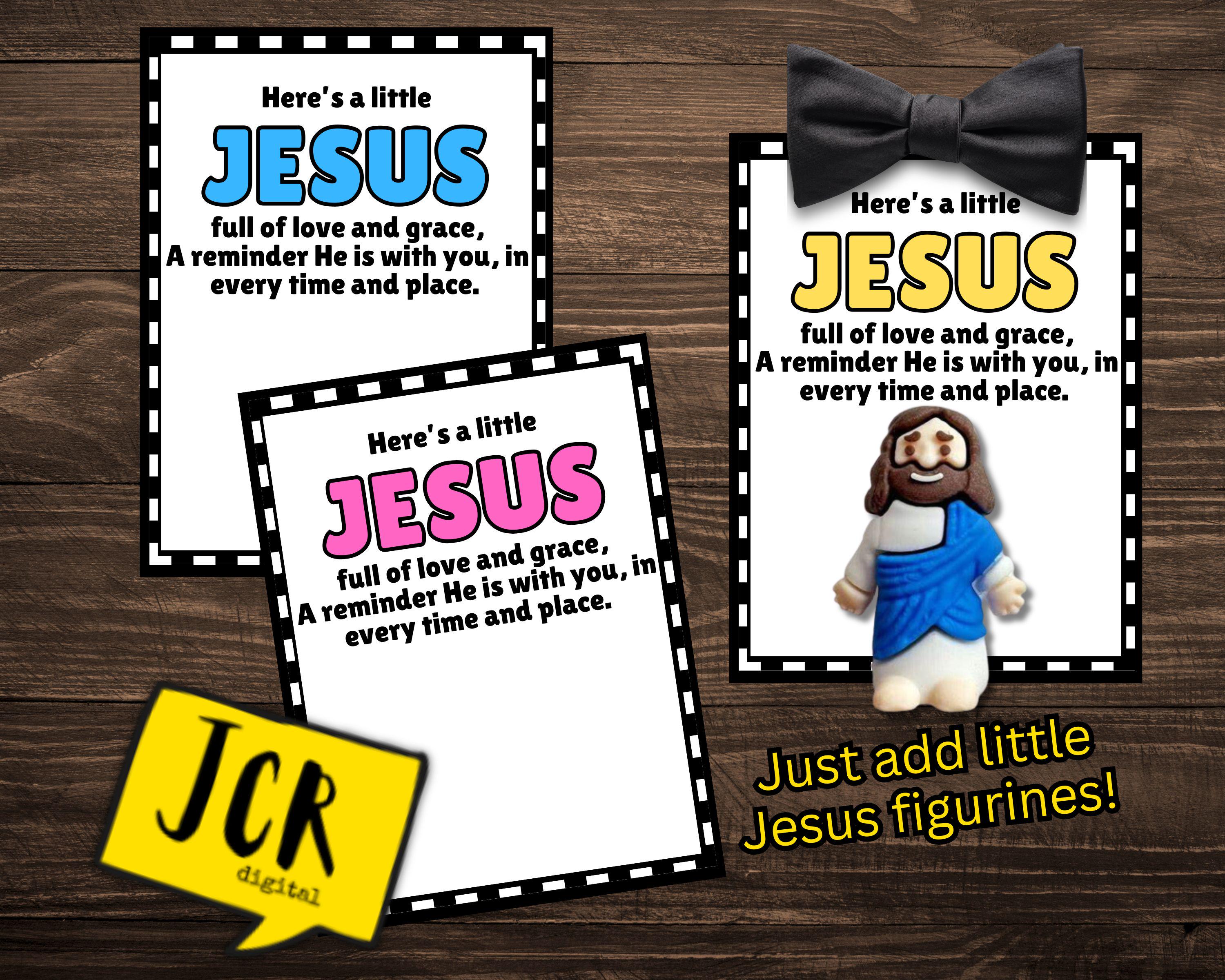 Little JESUS tag- Church handout- Religious tag- Christian printable-faith based tag