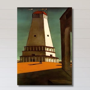 Giorgio De Chirico Poster,The Nostalgia of the Infinite by Giorgio De Chirico Canvas Art,Cubism Poster, Ready to Hang,Home Decoration Print