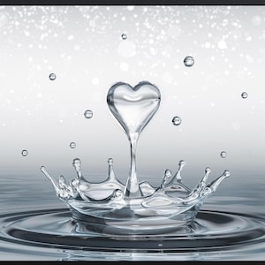 Heart Drop Splash Landscape Bathroom Wall Decor,Bathroom Wall Art,Canvas Wall Art,Bathroom Canvas Art Prints ,Poster Or Canvas Ready To Hang